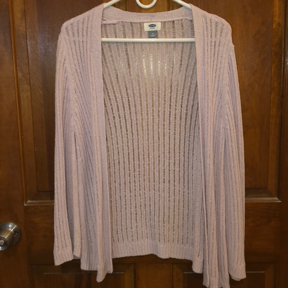 Lavender knit cardigan